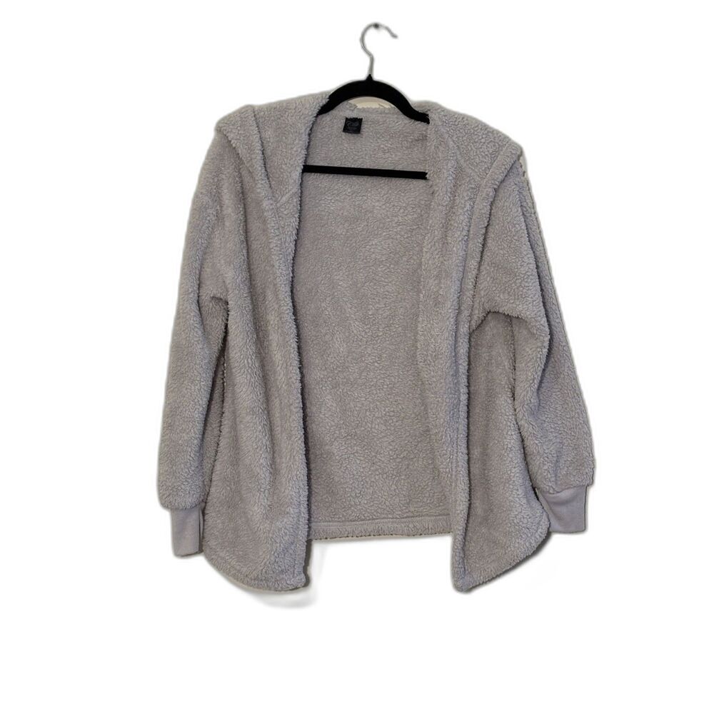 Cold Crush Sherpa Teddy Jacket Gray Hooded